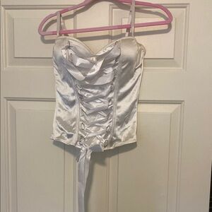 Spirit White Satin Fabric